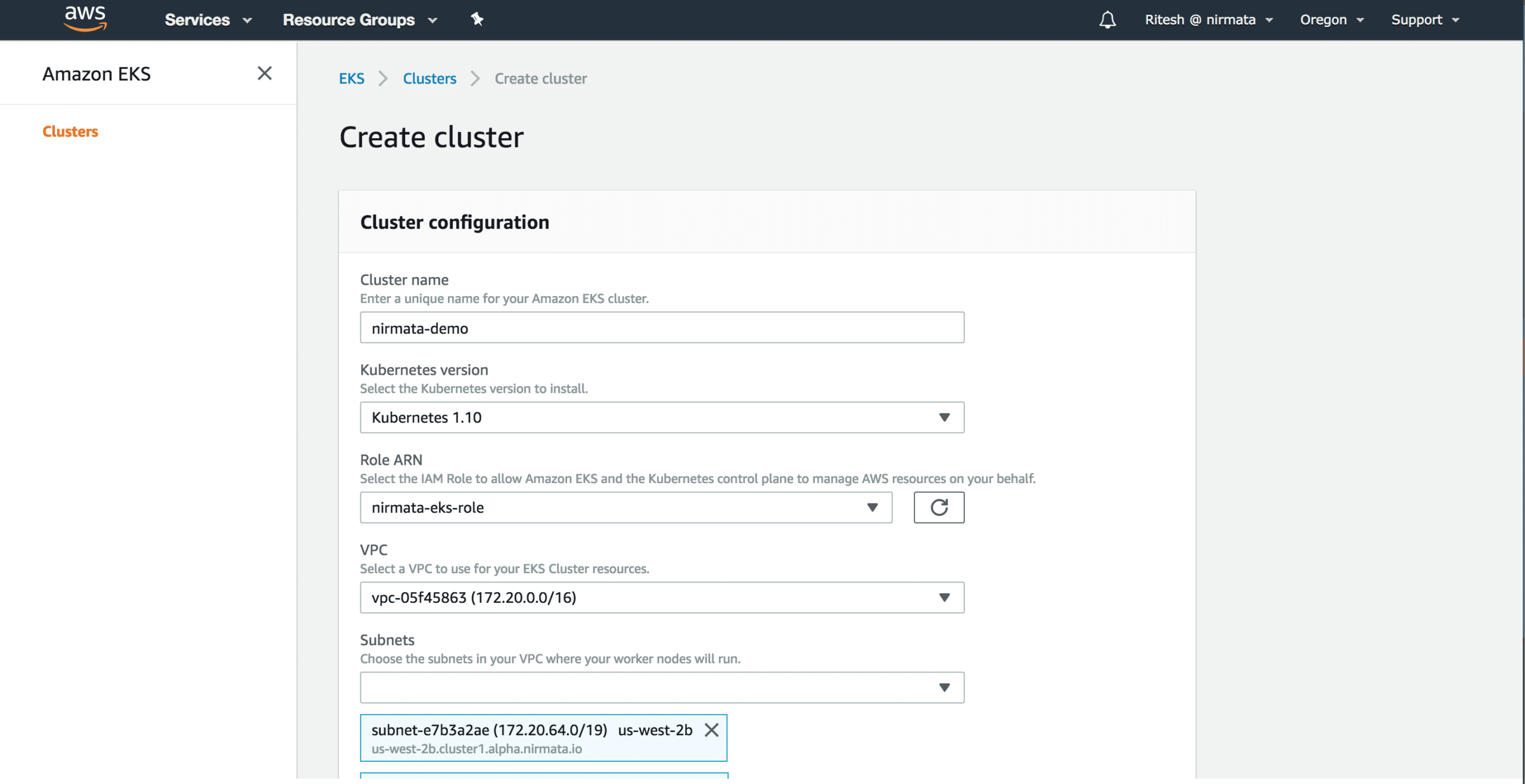 Kubernetes Management of Workloads on EKS, Amazon EKS
